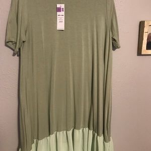 Agnes & Dora Chiffon Ruffle Tunic Sz Medium